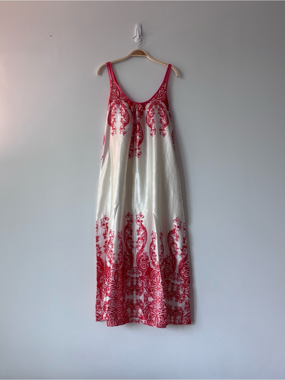 Oscar de la Renta Sleepwear Printed Satin Chemise